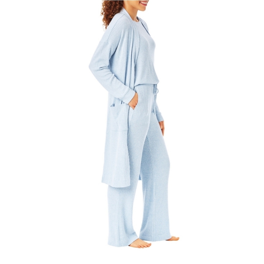 Ladies 3 Piece Ribbed Sleep Set - Picture 4 of 6